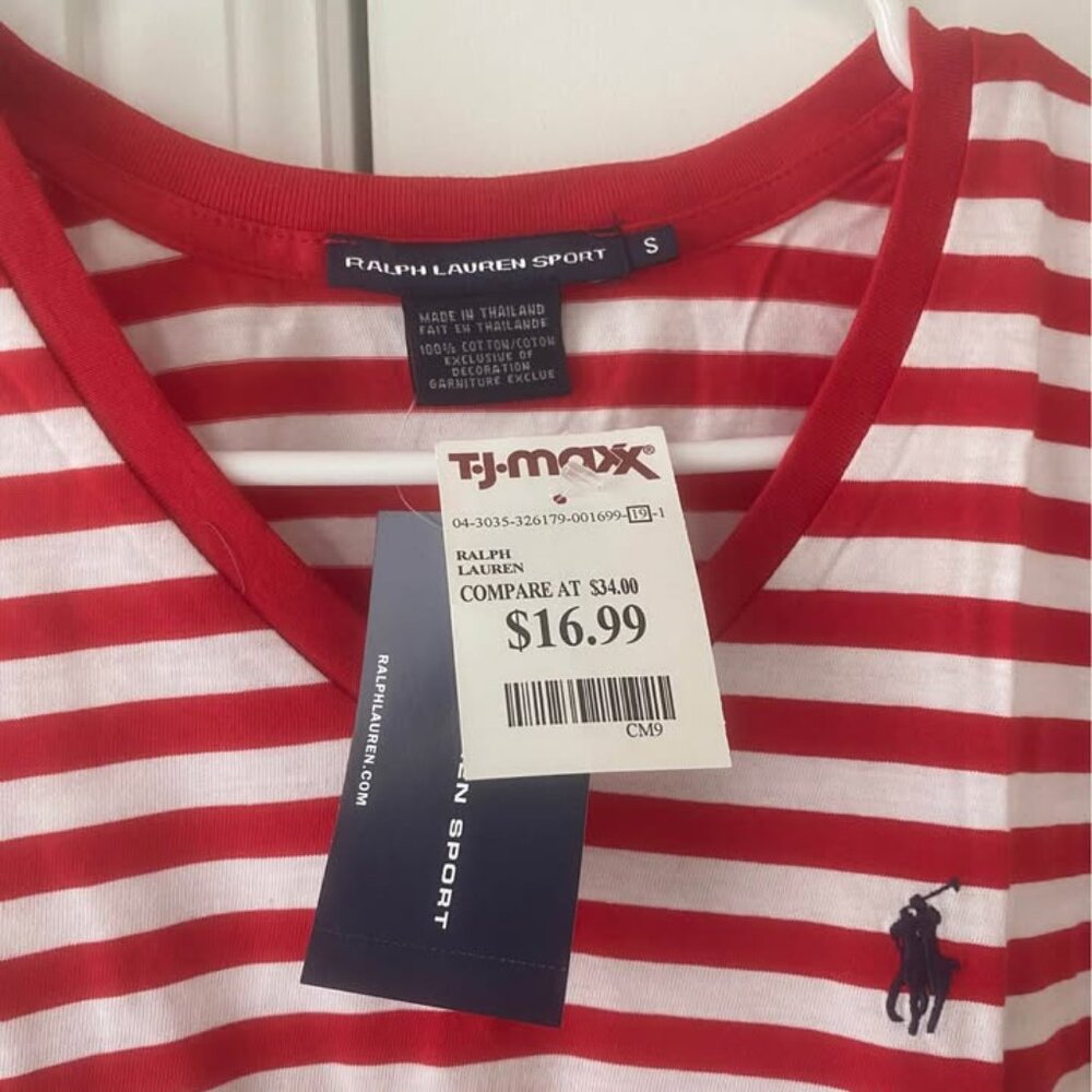 Ralph Lauren Vintage 2000s Women’s V-Neck Short Sleeve Shirt - Small - NWT - Picture 2 of 2